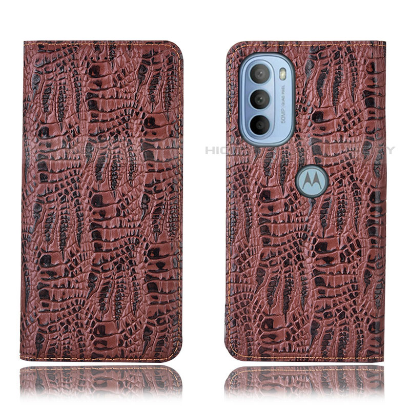 Funda de Cuero Cartera con Soporte Carcasa H17P para Motorola Moto G31