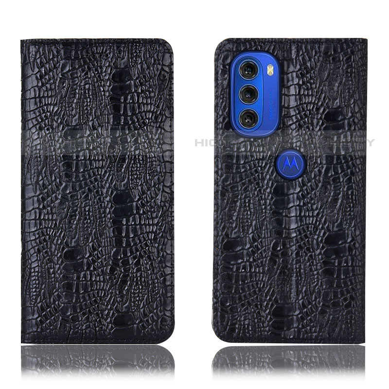 Funda de Cuero Cartera con Soporte Carcasa H17P para Motorola Moto G51 5G