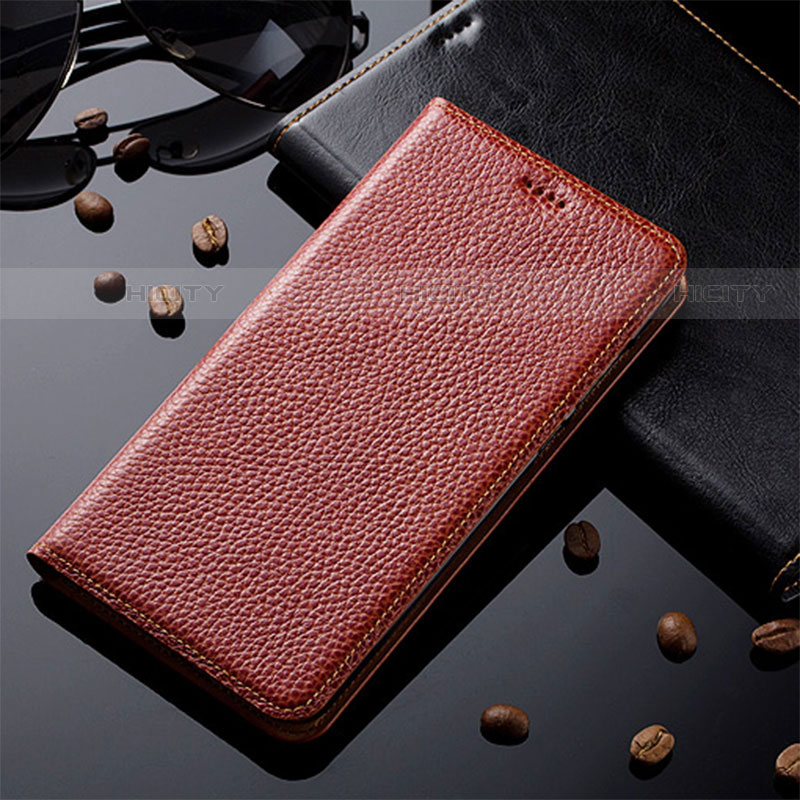 Funda de Cuero Cartera con Soporte Carcasa H17P para Vivo iQOO 9 5G Marron