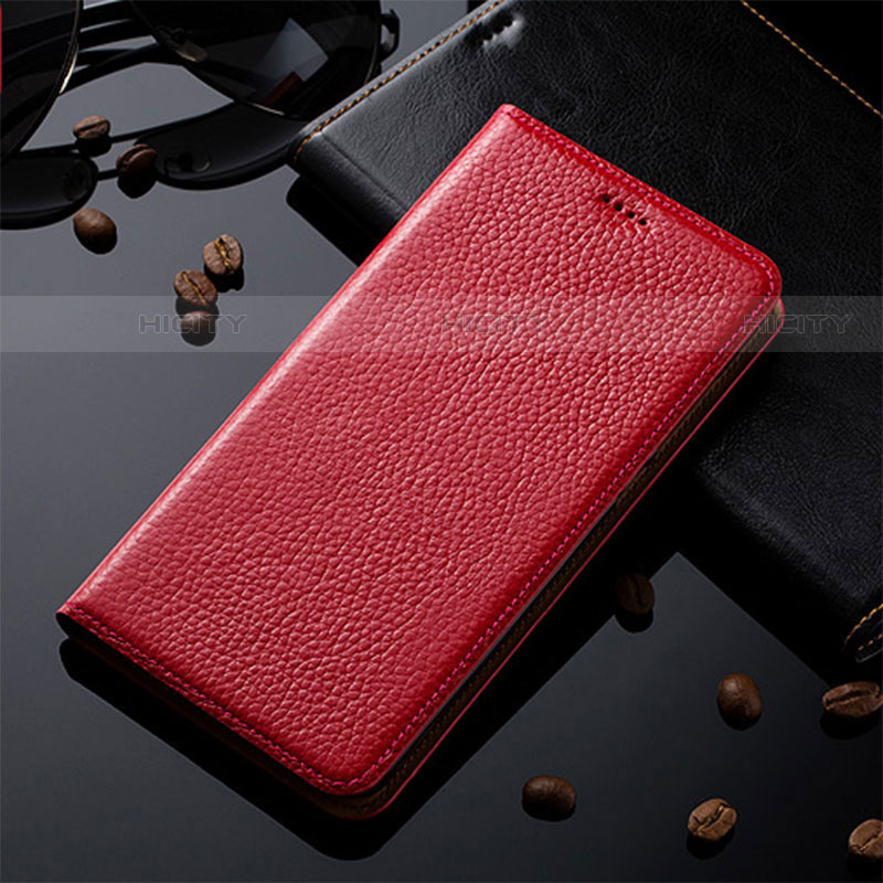 Funda de Cuero Cartera con Soporte Carcasa H17P para Vivo iQOO 9 5G Rojo