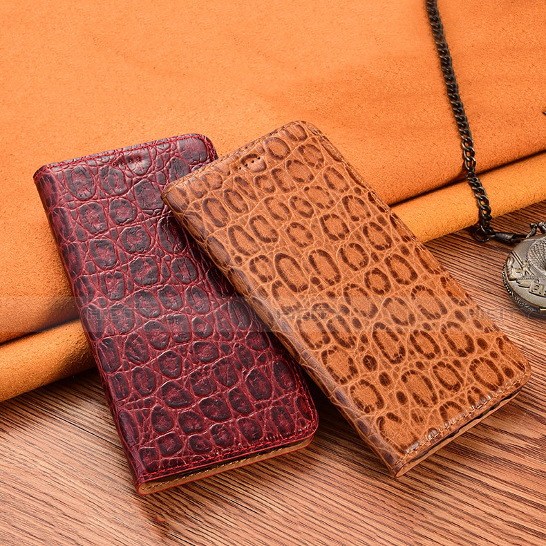 Funda de Cuero Cartera con Soporte Carcasa H18 para Apple iPhone 15