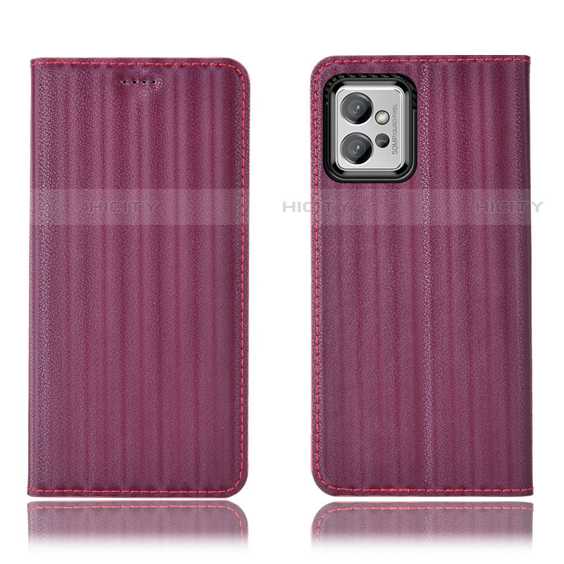 Funda de Cuero Cartera con Soporte Carcasa H18P para Motorola Moto G32