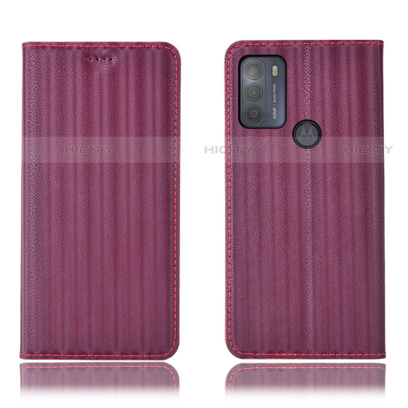 Funda de Cuero Cartera con Soporte Carcasa H18P para Motorola Moto G50