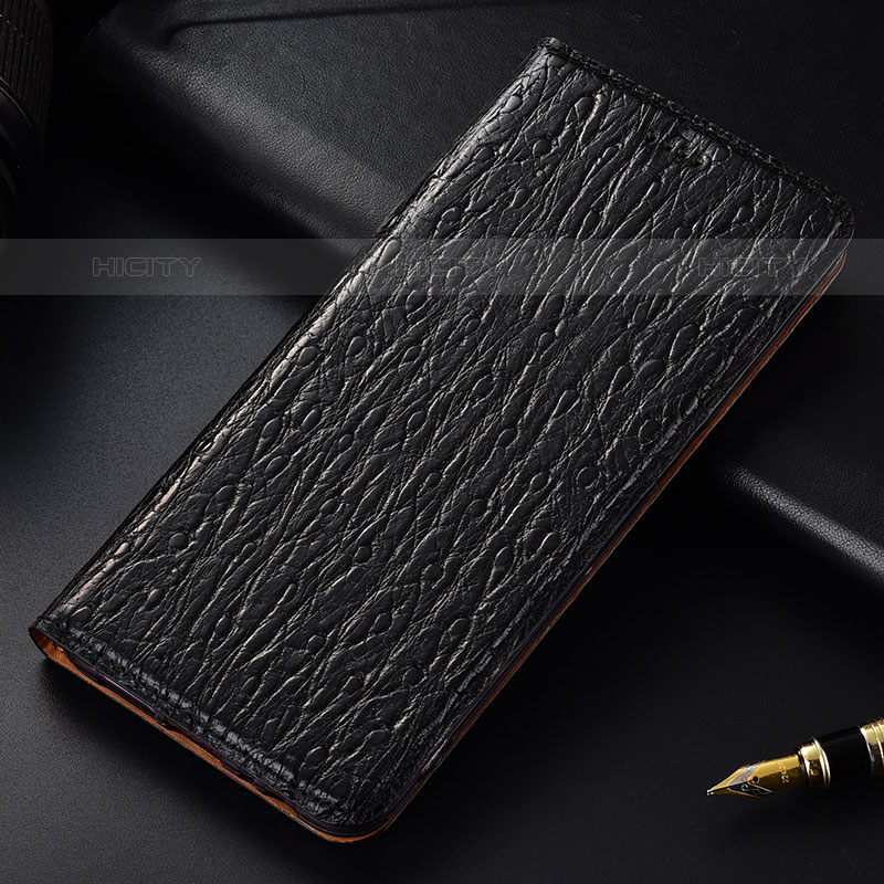 Funda de Cuero Cartera con Soporte Carcasa H18P para Oppo A53 Negro