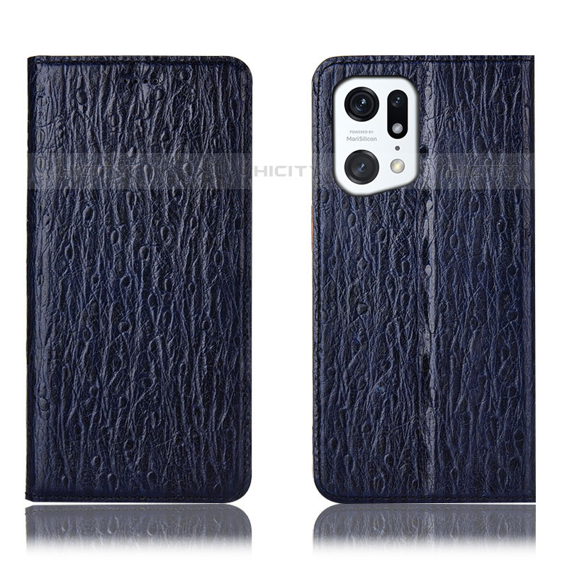 Funda de Cuero Cartera con Soporte Carcasa H18P para Oppo Find X5 Pro 5G