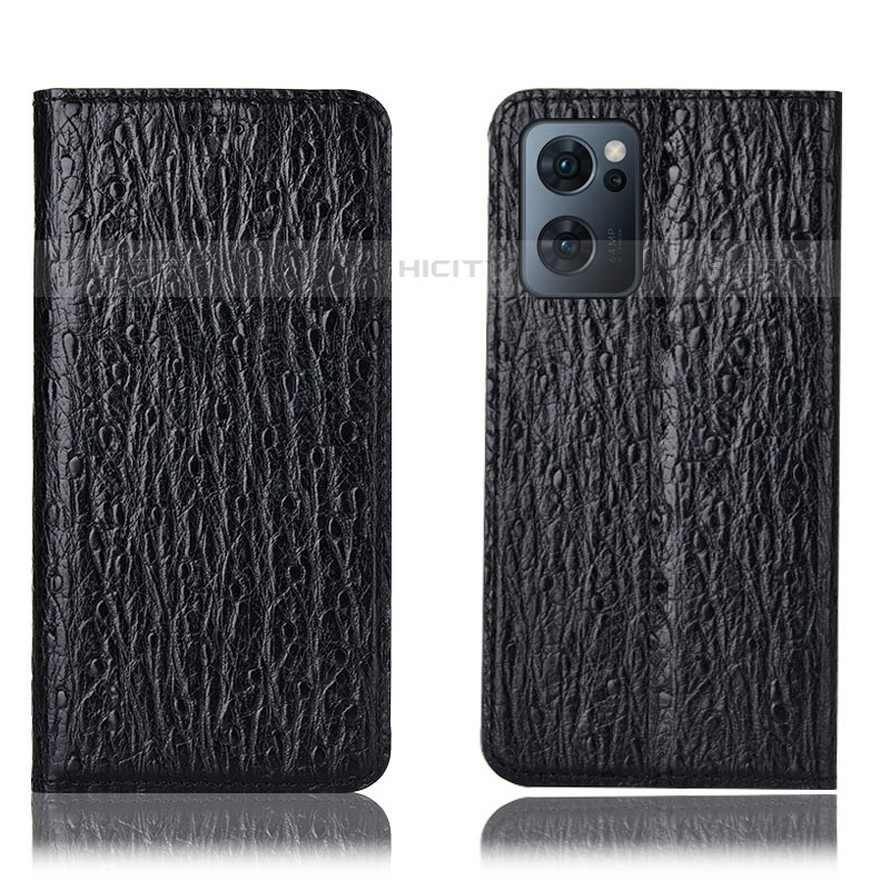 Funda de Cuero Cartera con Soporte Carcasa H18P para Oppo Reno7 5G