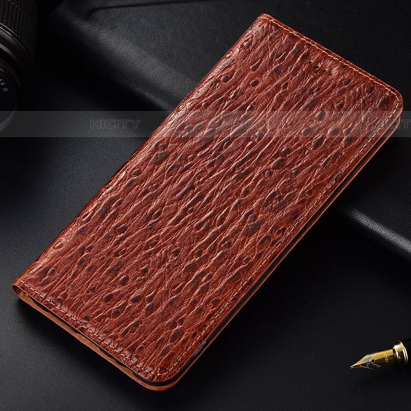 Funda de Cuero Cartera con Soporte Carcasa H18P para Samsung Galaxy A52 5G Marron