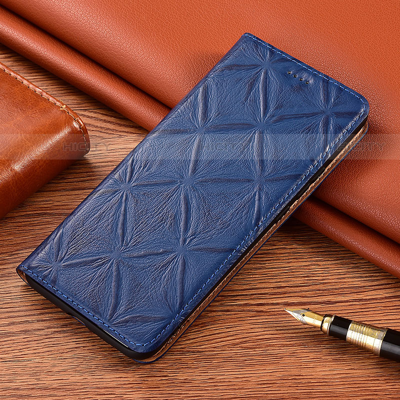 Funda de Cuero Cartera con Soporte Carcasa H19P para Motorola Moto G10 Azul