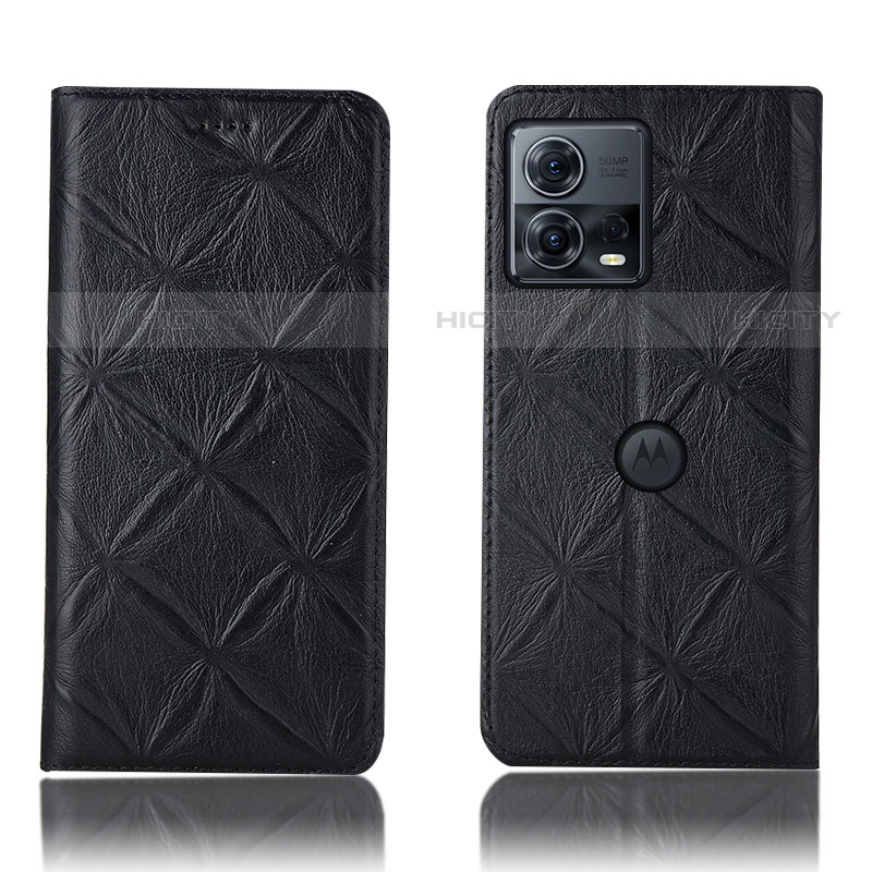 Funda de Cuero Cartera con Soporte Carcasa H19P para Motorola Moto S30 Pro 5G Negro