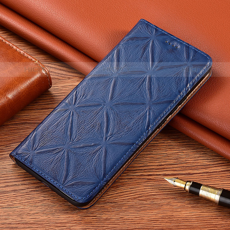 Funda de Cuero Cartera con Soporte Carcasa H19P para Oppo A33 Azul