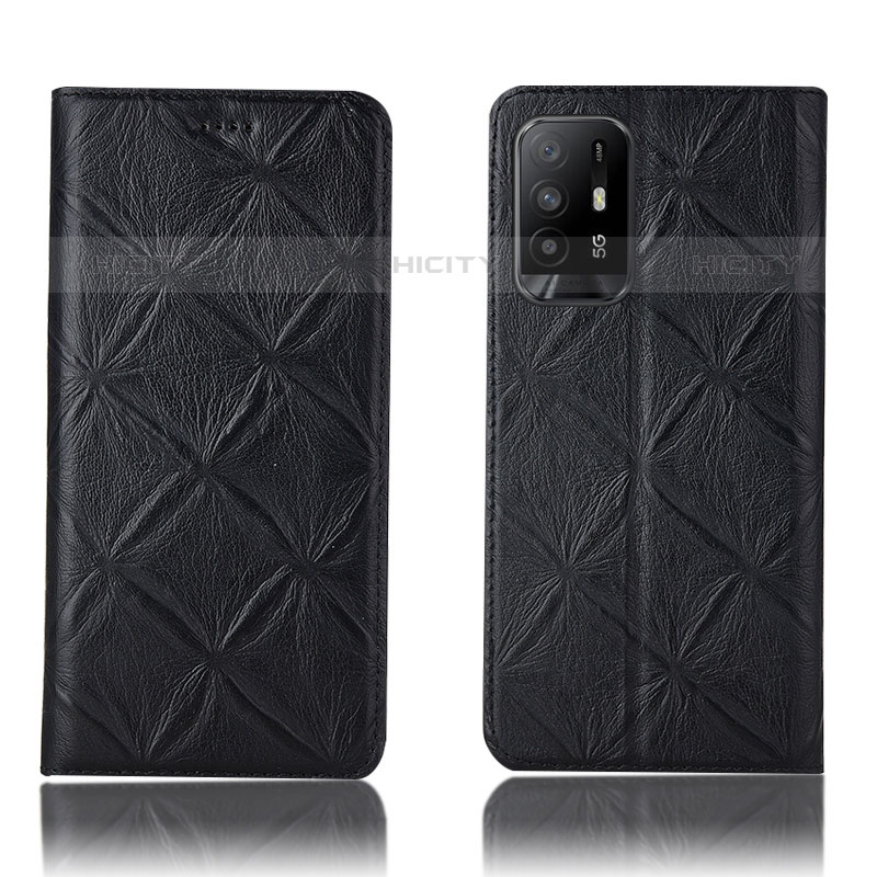 Funda de Cuero Cartera con Soporte Carcasa H19P para Oppo A94 5G Negro