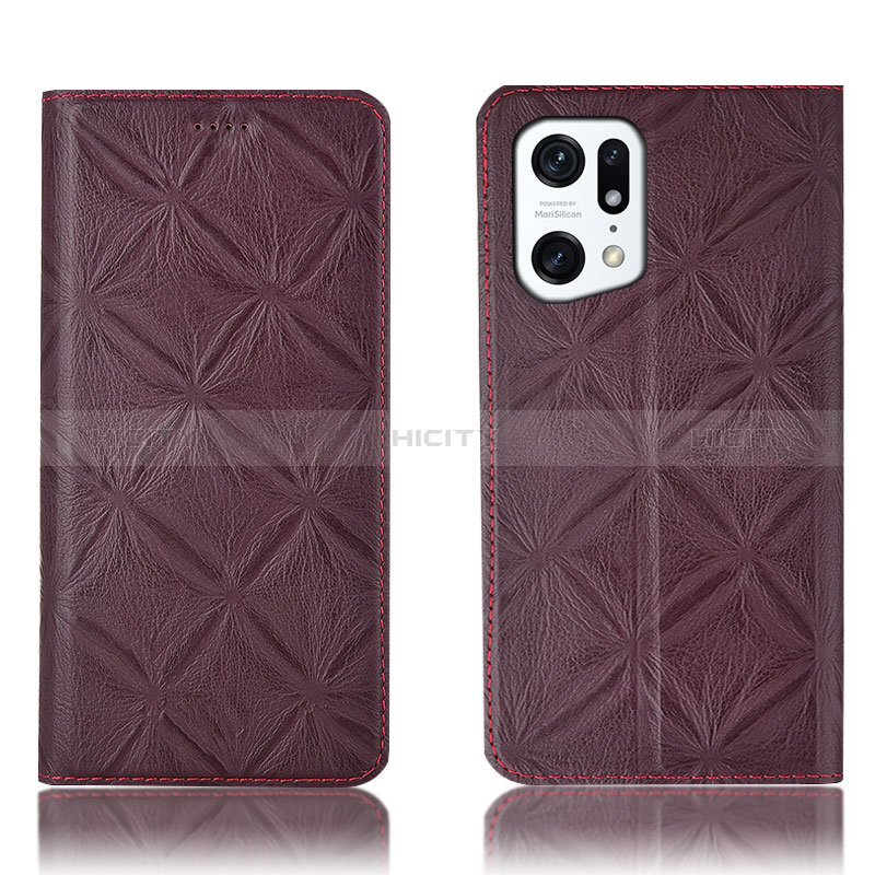 Funda de Cuero Cartera con Soporte Carcasa H19P para Oppo Find X5 5G