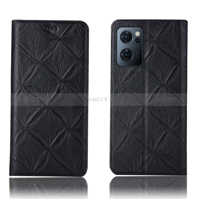 Funda de Cuero Cartera con Soporte Carcasa H19P para Oppo Find X5 Lite 5G Negro