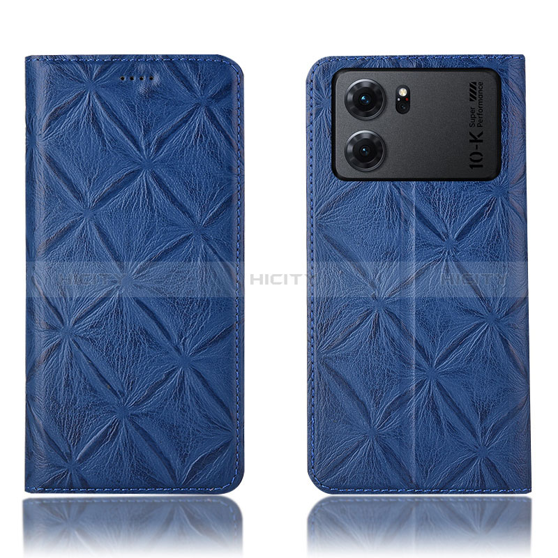 Funda de Cuero Cartera con Soporte Carcasa H19P para Oppo K10 5G Azul