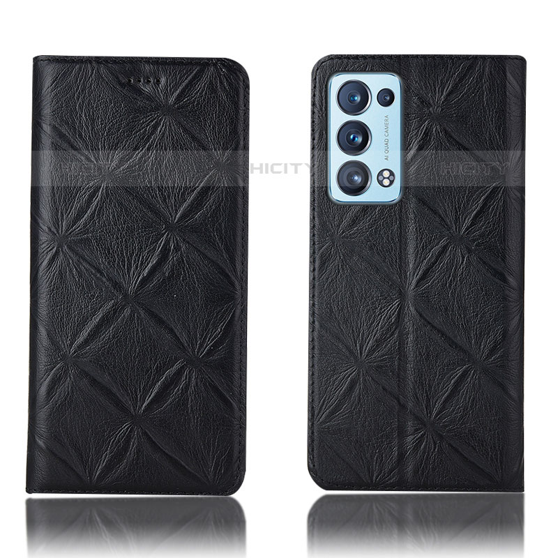 Funda de Cuero Cartera con Soporte Carcasa H19P para Oppo Reno6 Pro+ Plus 5G