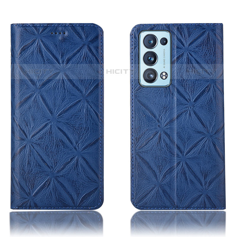 Funda de Cuero Cartera con Soporte Carcasa H19P para Oppo Reno6 Pro+ Plus 5G