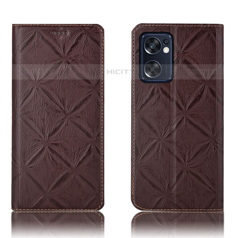 Funda de Cuero Cartera con Soporte Carcasa H19P para Oppo Reno7 SE 5G