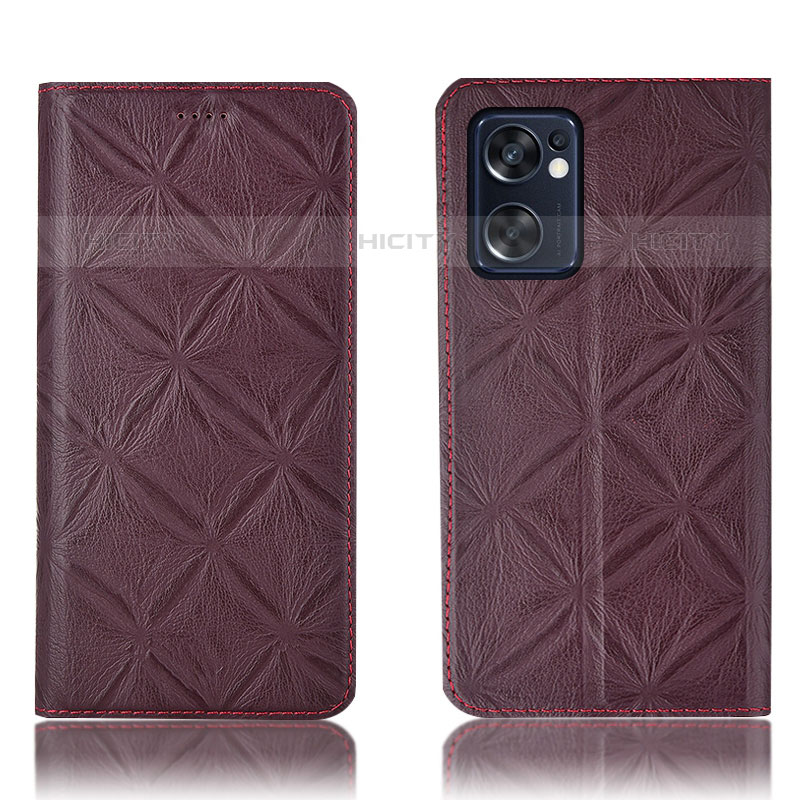 Funda de Cuero Cartera con Soporte Carcasa H19P para Oppo Reno7 SE 5G