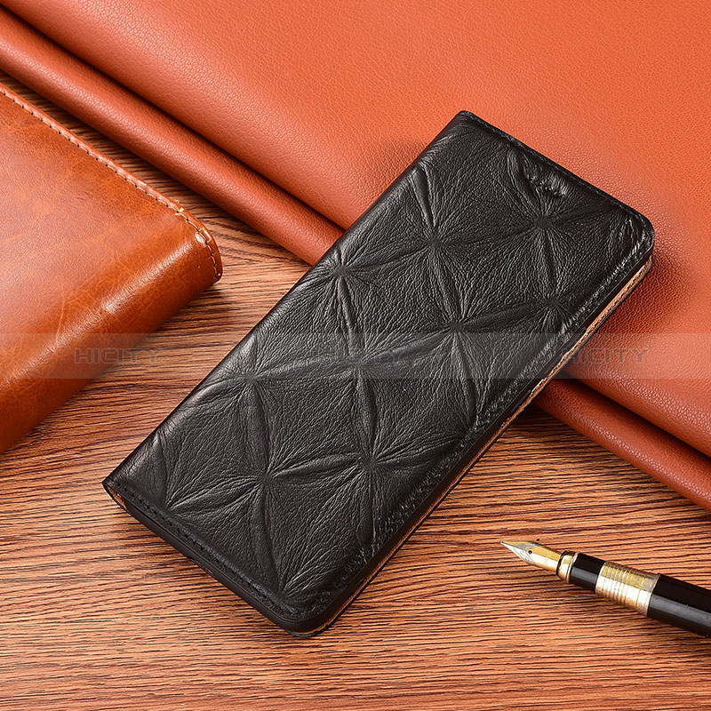 Funda de Cuero Cartera con Soporte Carcasa H19P para Xiaomi Redmi Note 10 5G Negro