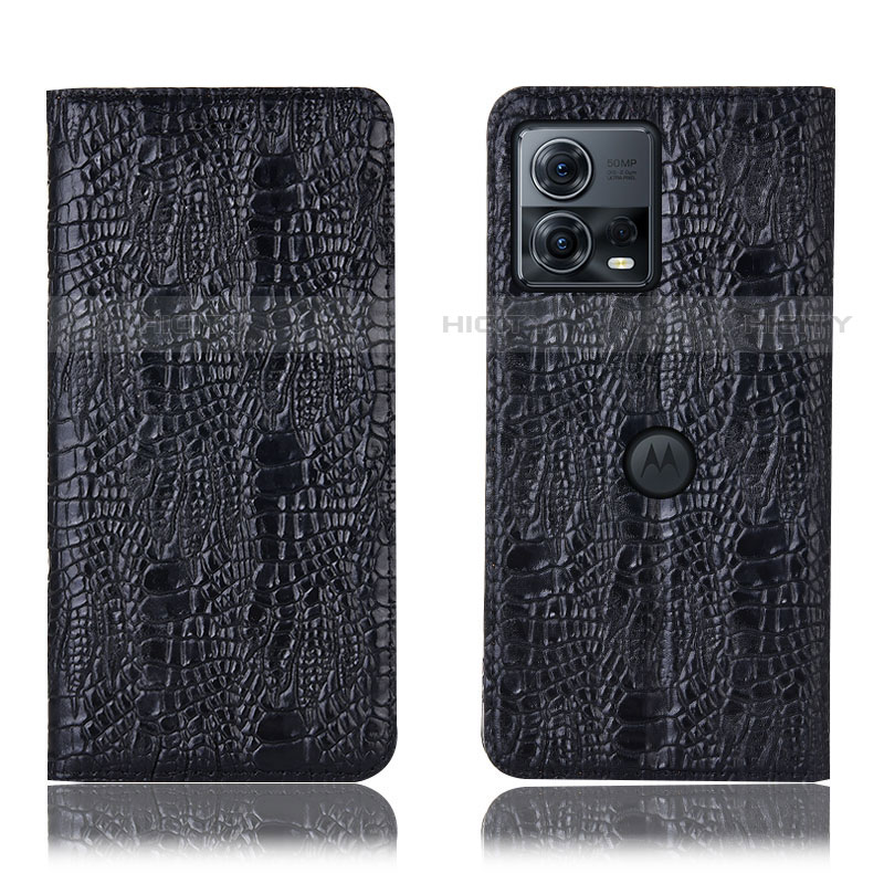 Funda de Cuero Cartera con Soporte Carcasa H20P para Motorola Moto Edge 30 Fusion 5G