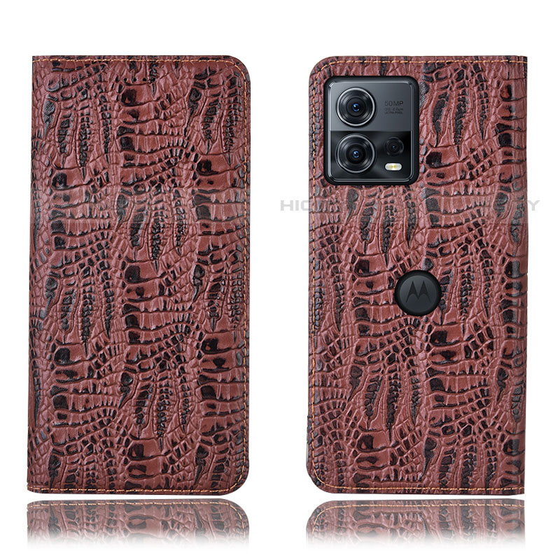 Funda de Cuero Cartera con Soporte Carcasa H20P para Motorola Moto Edge 30 Fusion 5G