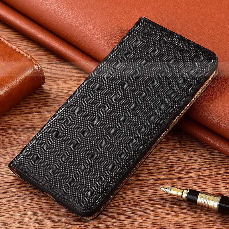 Funda de Cuero Cartera con Soporte Carcasa H20P para Oppo A11s Negro