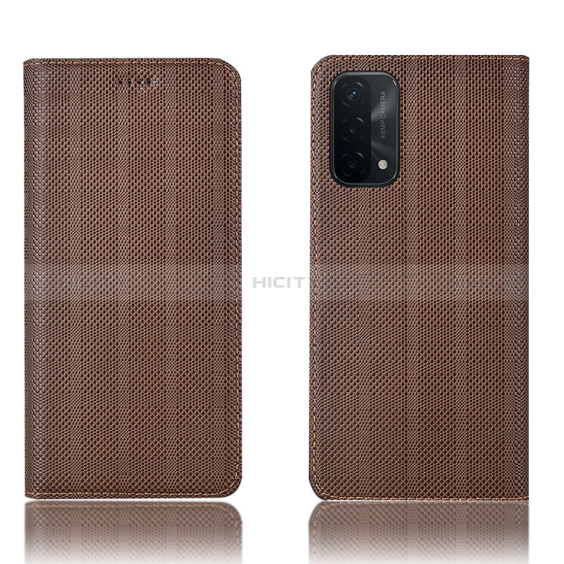 Funda de Cuero Cartera con Soporte Carcasa H20P para Oppo A74 5G