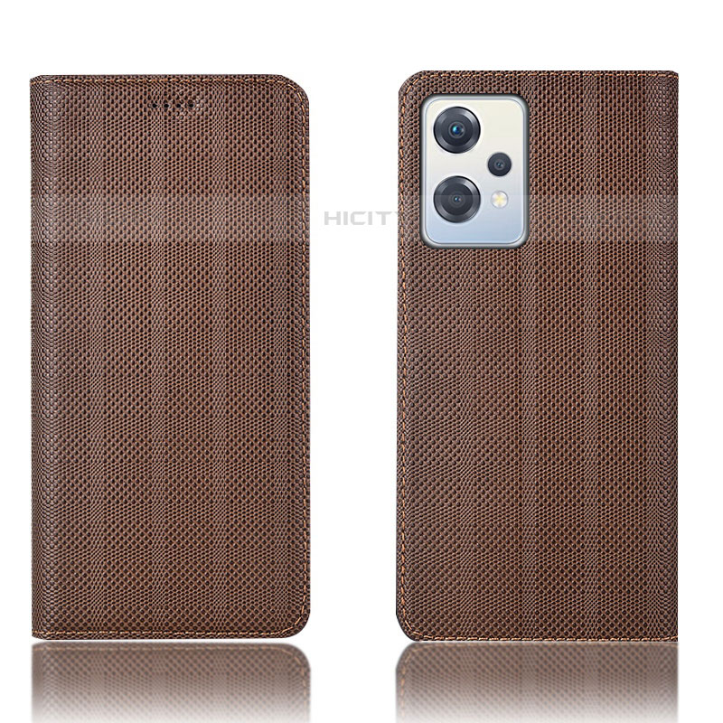 Funda de Cuero Cartera con Soporte Carcasa H20P para Oppo K10X 5G Marron