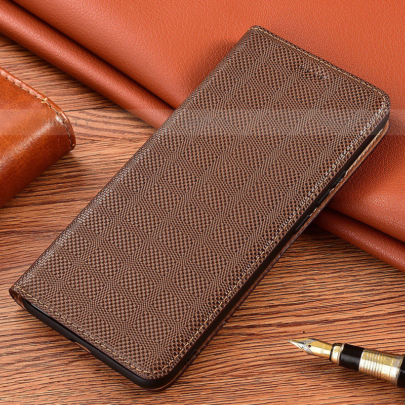 Funda de Cuero Cartera con Soporte Carcasa H20P para Samsung Galaxy M23 5G Marron