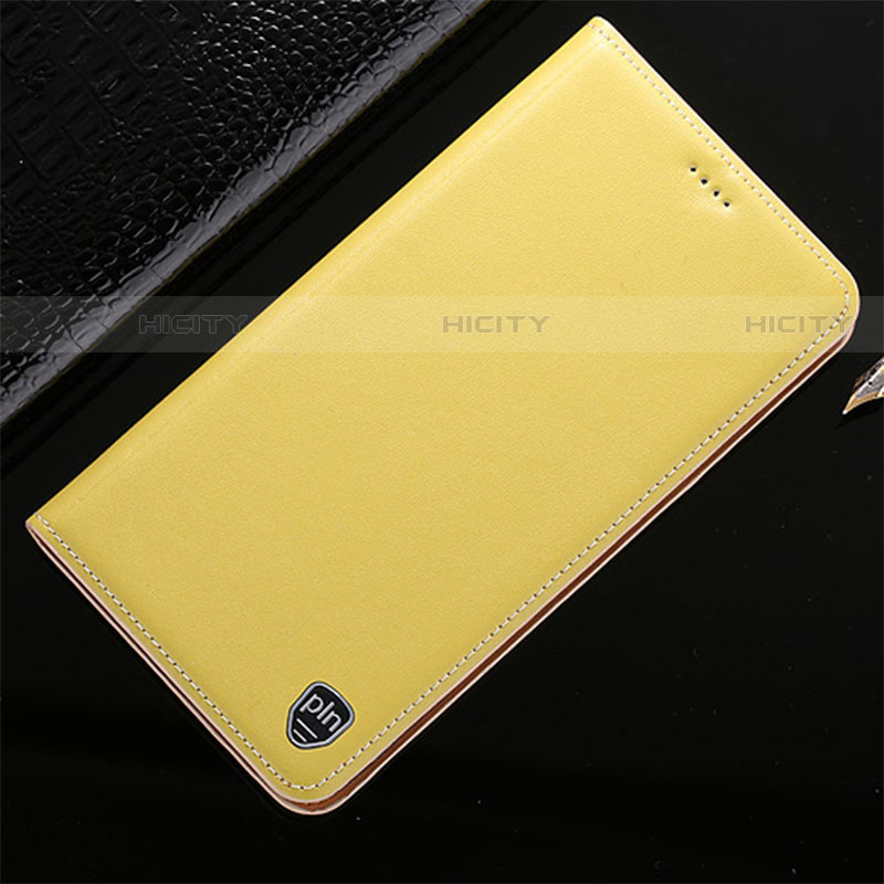 Funda de Cuero Cartera con Soporte Carcasa H20P para Vivo iQOO 9 5G Amarillo