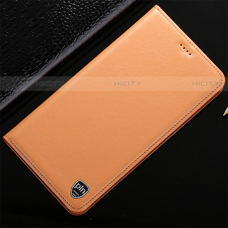 Funda de Cuero Cartera con Soporte Carcasa H20P para Vivo iQOO 9 Pro 5G Naranja