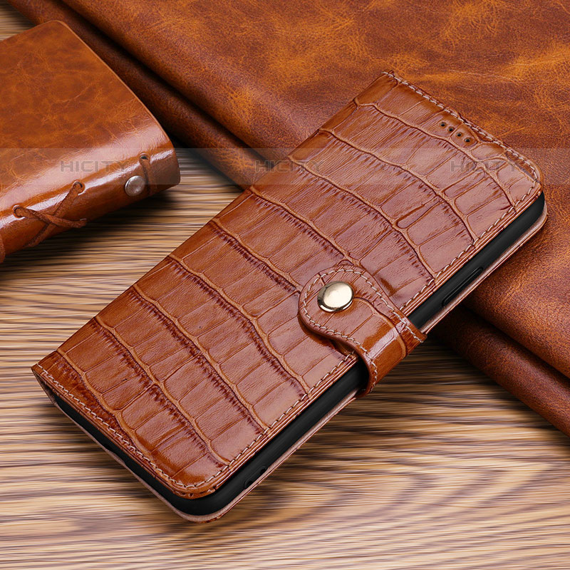 Funda de Cuero Cartera con Soporte Carcasa H21 para Apple iPhone 16 Pro Marron