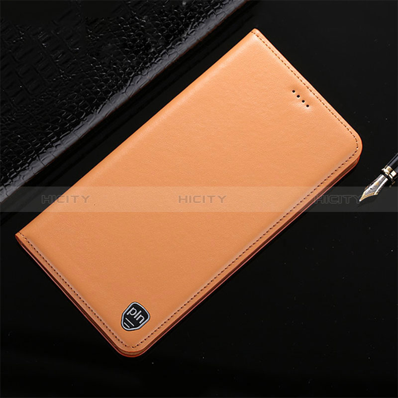 Funda de Cuero Cartera con Soporte Carcasa H21P para Apple iPhone 11 Naranja