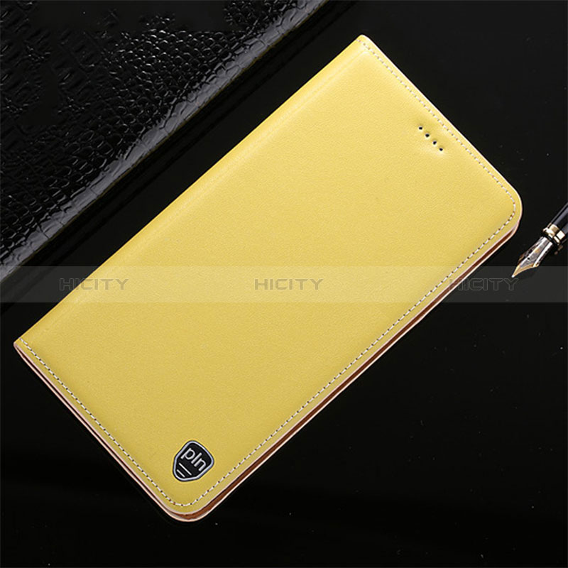 Funda de Cuero Cartera con Soporte Carcasa H21P para Apple iPhone 11 Pro Amarillo