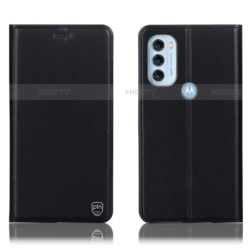 Funda de Cuero Cartera con Soporte Carcasa H21P para Motorola Moto G71 5G Negro