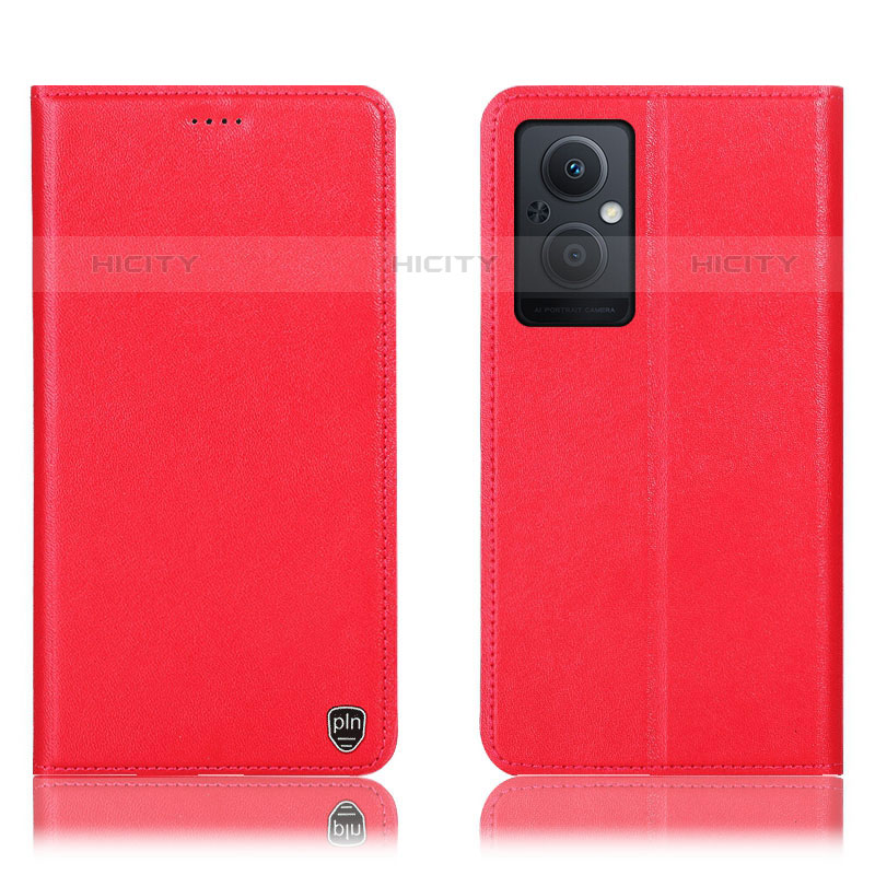 Funda de Cuero Cartera con Soporte Carcasa H21P para OnePlus Nord N20 5G Rojo