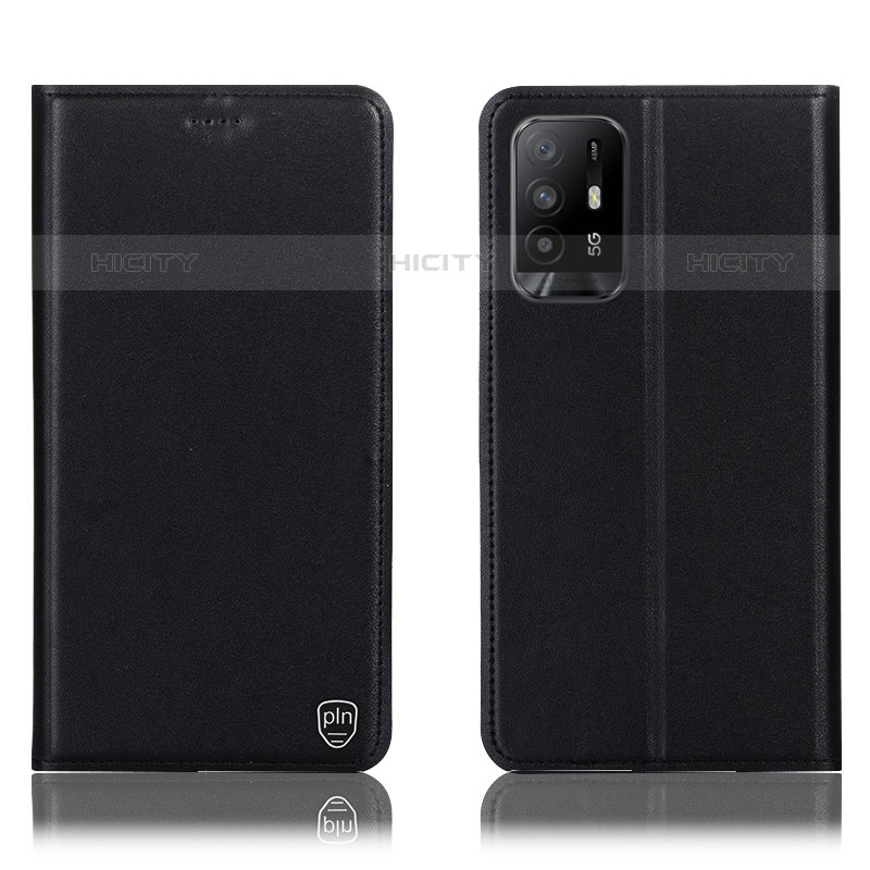 Funda de Cuero Cartera con Soporte Carcasa H21P para Oppo A94 5G Negro