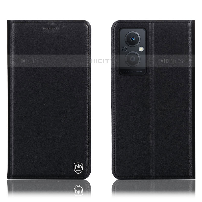 Funda de Cuero Cartera con Soporte Carcasa H21P para Oppo Reno7 Z 5G Negro