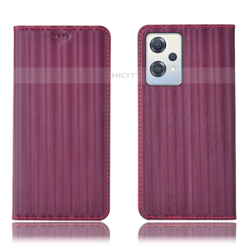 Funda de Cuero Cartera con Soporte Carcasa H23P para OnePlus Nord CE 2 Lite 5G Rojo Rosa