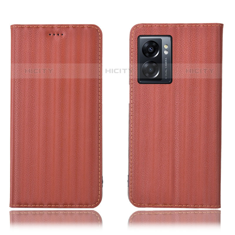 Funda de Cuero Cartera con Soporte Carcasa H23P para OnePlus Nord N300 5G Marron