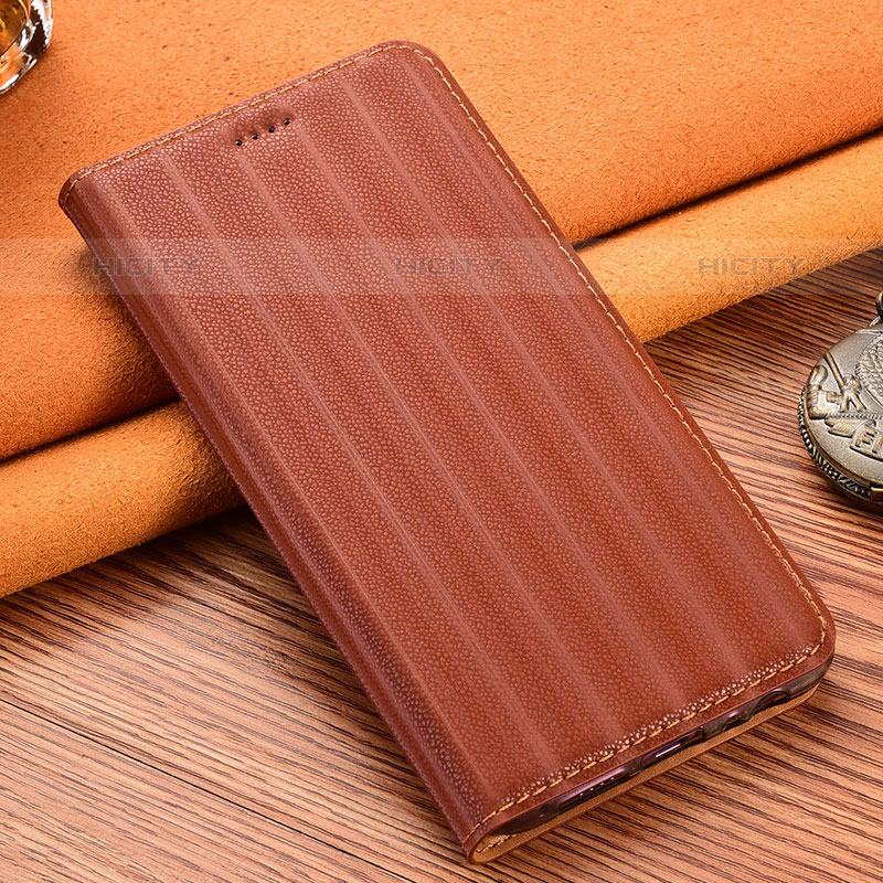 Funda de Cuero Cartera con Soporte Carcasa H23P para Oppo A16s Marron