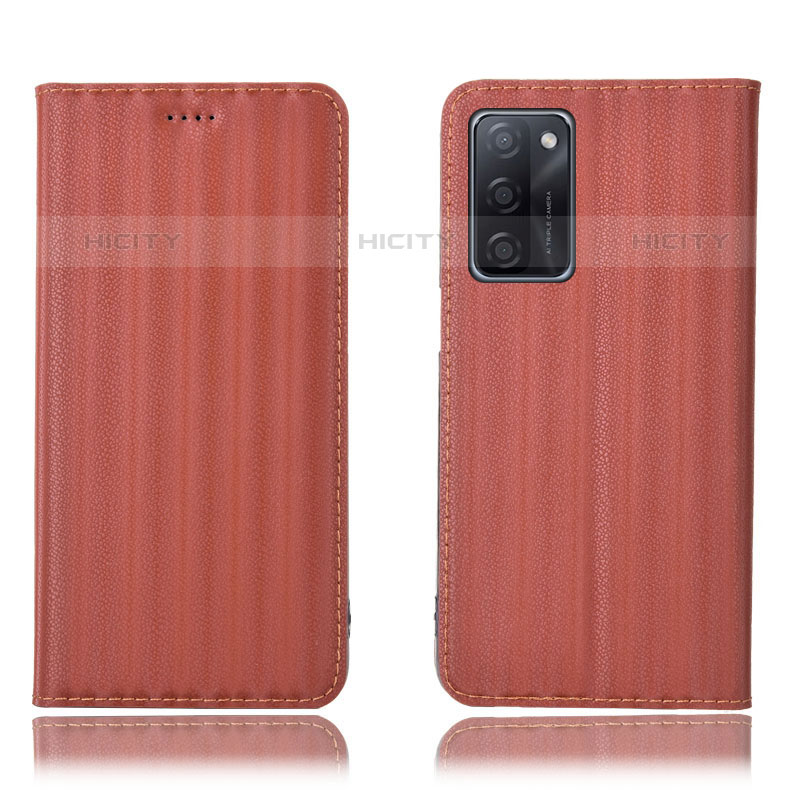 Funda de Cuero Cartera con Soporte Carcasa H23P para Oppo A55S 5G