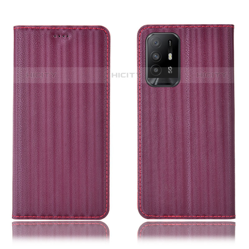 Funda de Cuero Cartera con Soporte Carcasa H23P para Oppo F19 Pro+ Plus 5G