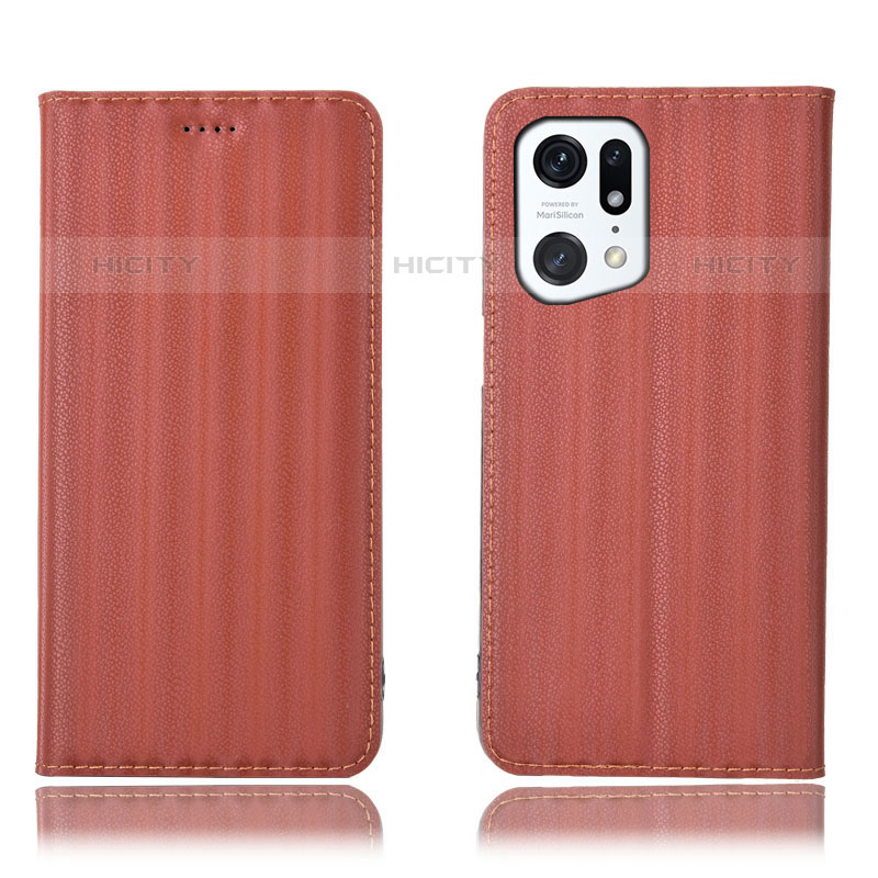 Funda de Cuero Cartera con Soporte Carcasa H23P para Oppo Find X5 Pro 5G