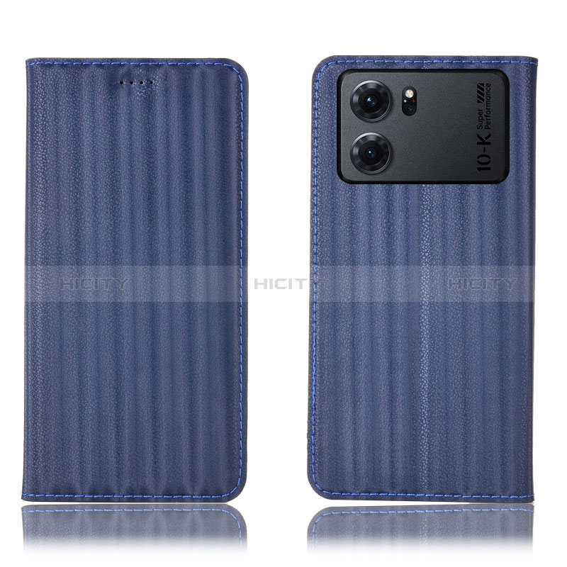 Funda de Cuero Cartera con Soporte Carcasa H23P para Oppo K10 5G Azul