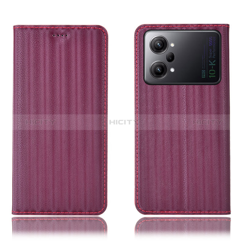 Funda de Cuero Cartera con Soporte Carcasa H23P para Oppo K10 Pro 5G Rojo Rosa