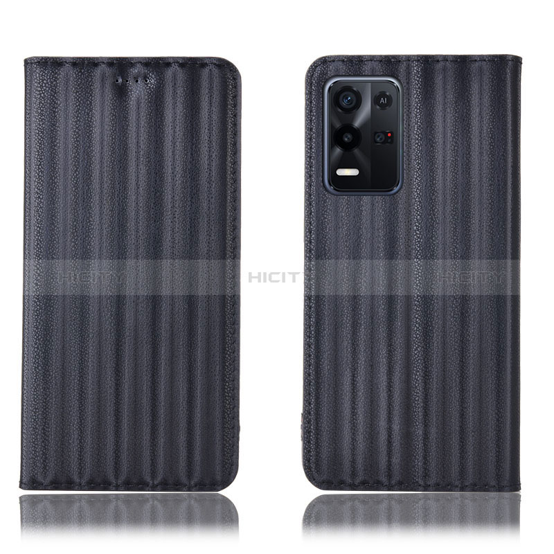 Funda de Cuero Cartera con Soporte Carcasa H23P para Oppo K9X 5G Negro