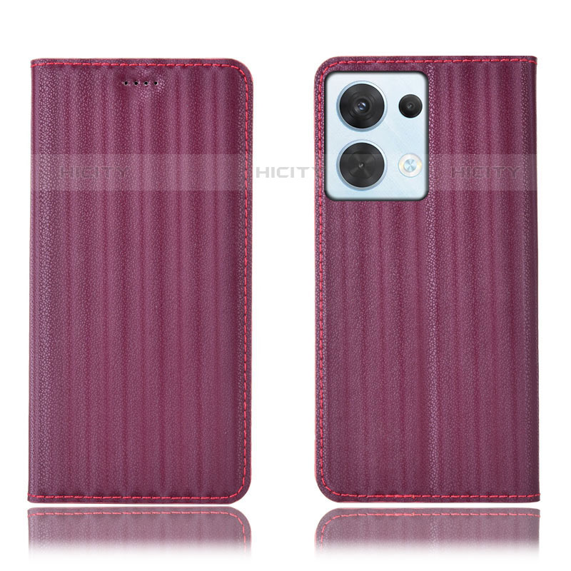 Funda de Cuero Cartera con Soporte Carcasa H23P para Oppo Reno9 Pro 5G