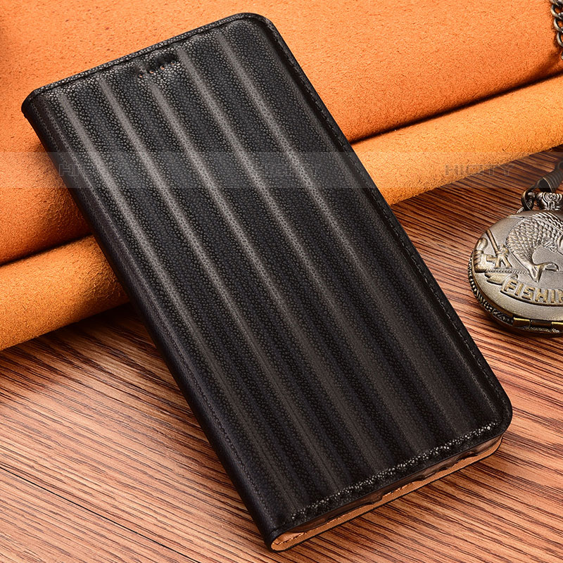 Funda de Cuero Cartera con Soporte Carcasa H23P para Samsung Galaxy A03 Negro