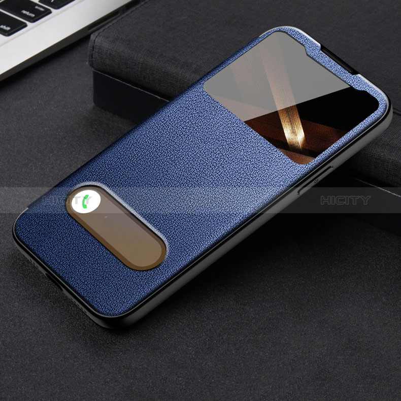 Funda de Cuero Cartera con Soporte Carcasa H24 para Apple iPhone 14 Pro Azul